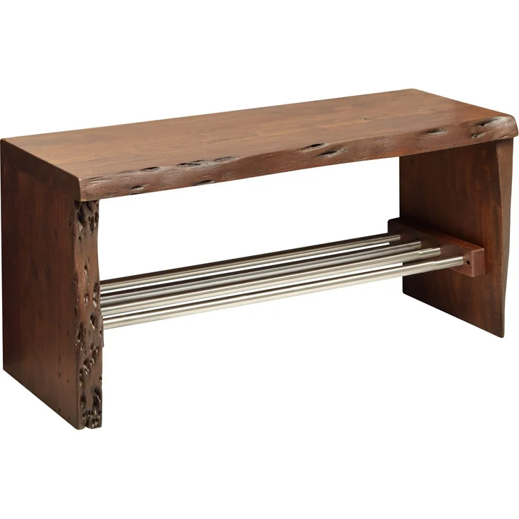 Garderobenbank Akazie 81x30x40 braun lackiert PURE ACACIA #816 – Bild 1