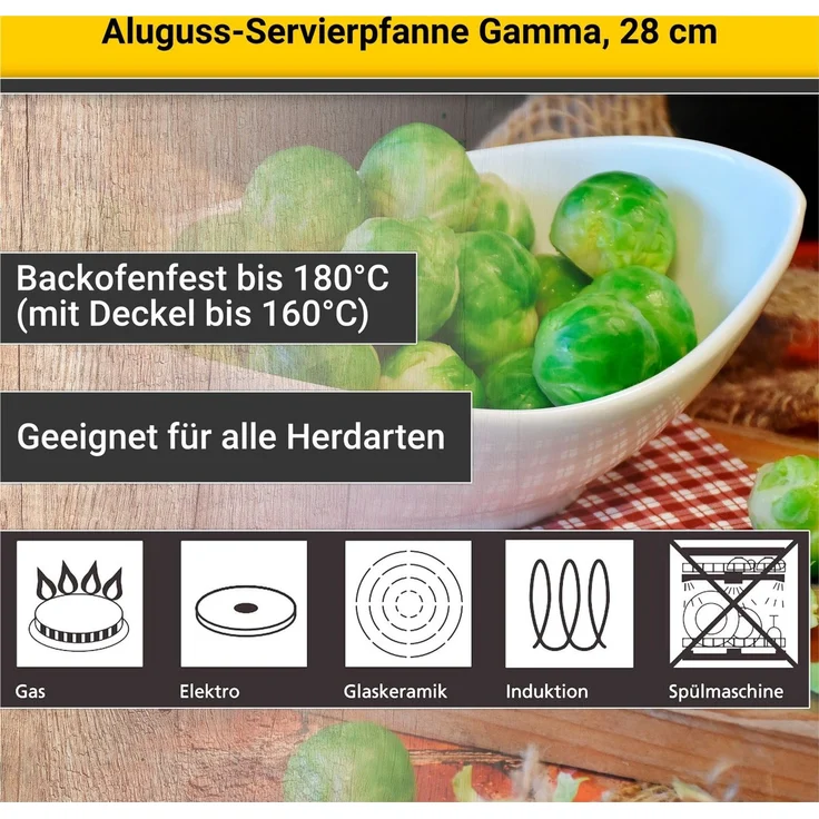 KARL KRÜGER Schmorpfanne Gamma Ø28cm mit abnehmb. Griffen u. Glasdeckel – Bild 3