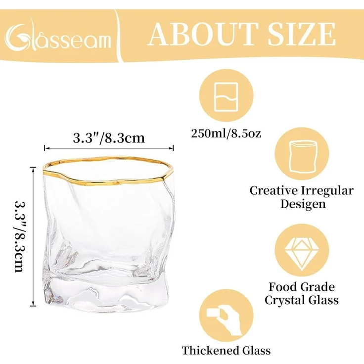 Whiskey Gläser Set 2 Stück Edel Rum Tumbler Scotch Vodka Bourbon Irish Single – Bild 5