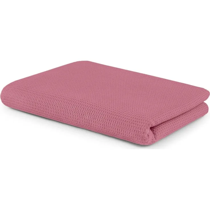 Baumwoll Waffelpiqué Decke rosa 75 x 120 cm