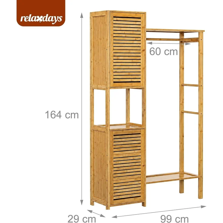 Relaxdays Kleiderständer aus Bambus – Bild 5