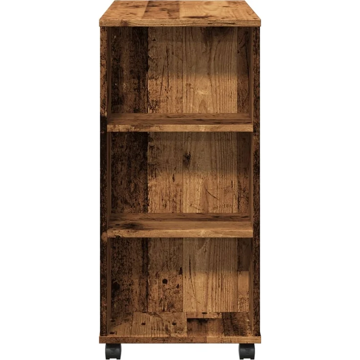 vidaXL Rollcontainer Altholz-Optik 60x35x75 cm Holzwerkstoff 856656 – Bild 5