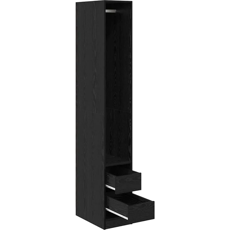 vidaXL Kleiderschrank Schwarz Eichen-Optik 30 x 50 x 200 cm 3403221 – Bild 5