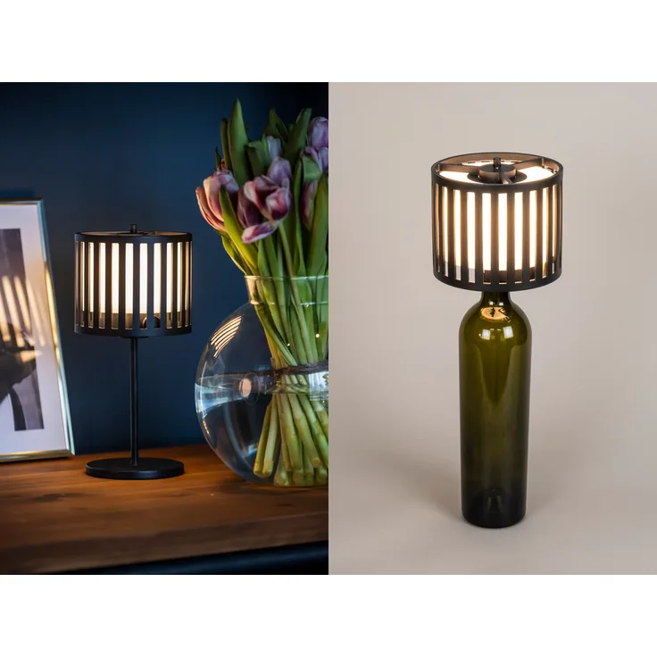 'Bottle' Akku Tischleuchte, mit abnehmbaren Leuchtenkopf, Höhe 29cm