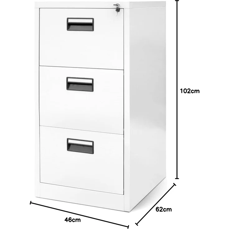 Aktenschrank Büroschrank Stahlschrank weiß 102 x 46 x 62 – Bild 2