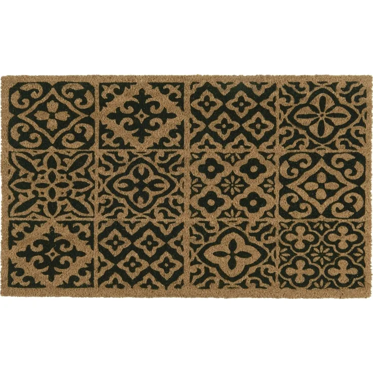 Ib Laursen - Fußmatte Türmatte Fußabtreter Fliesenmuster 45x75cm Kokos 2801-00