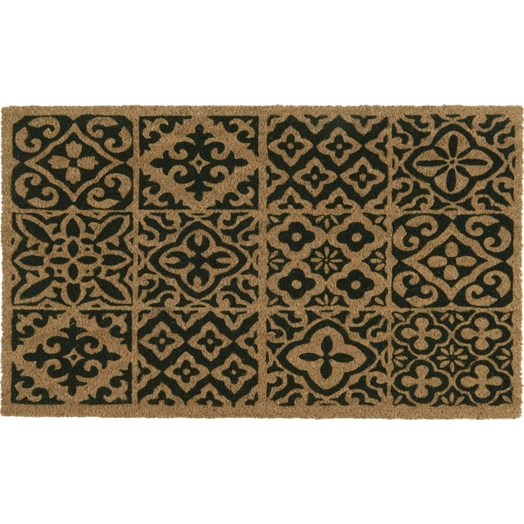 Ib Laursen - Fußmatte Türmatte Fußabtreter Fliesenmuster 45x75cm Kokos 2801-00