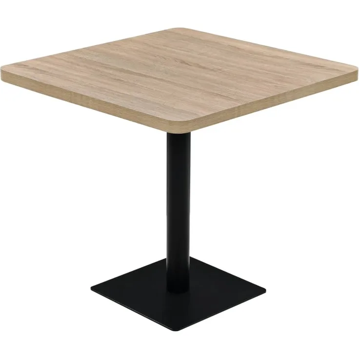 Bistrotisch MARV Quadratisch 80x80x75 cm Eichenoptik | Esstisch eckig kleiner Tisch Cafe Gartentisch Balkontisch Outdoortisch