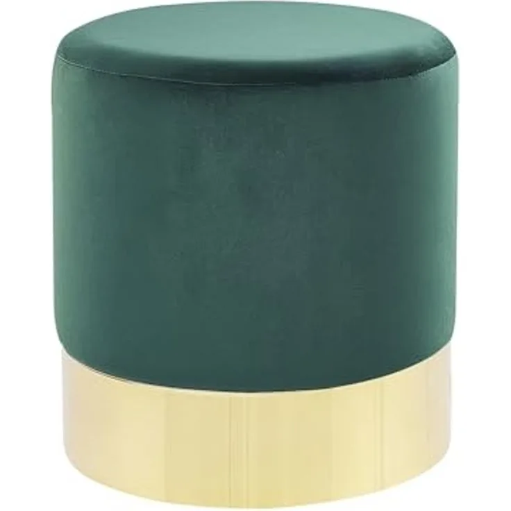 Pouf SOPHIA Dunkelgrün Samtstoff 39 cm 39 cm