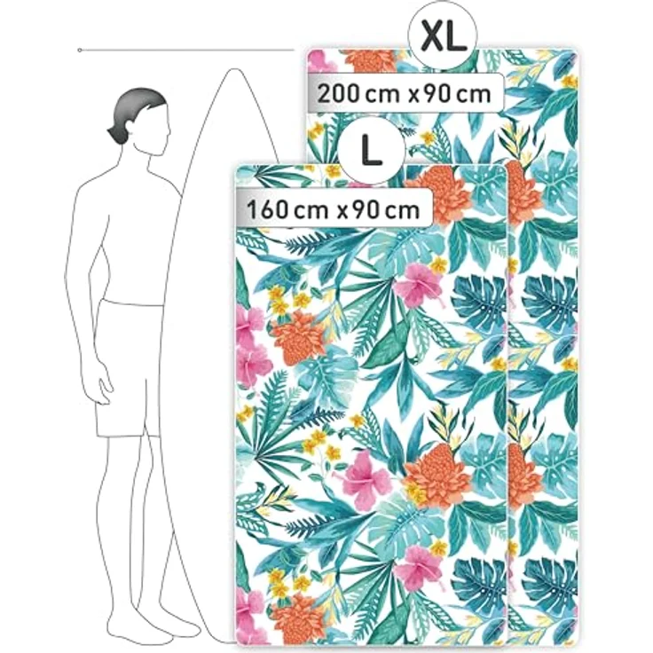 Fit-Flip Strandtuch XXL Mikrofaser, leicht und schnelltrocknend, sandfrei und schmutzabweisend, 90x200 cm – Bild 4