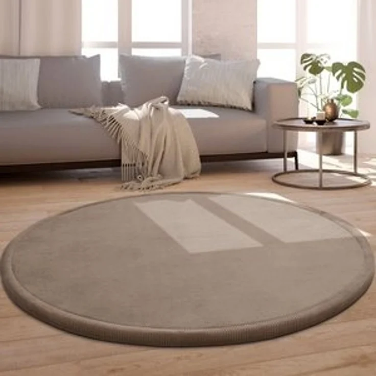 Paco Home Teppich Kinderzimmer Kinderteppich Baby Spielteppich Krabbeldecke Krabbelmatte Weich rutschfest Jungen Mädchen Deko, Grösse:120 cm Rund, Farbe:Beige – Bild 6