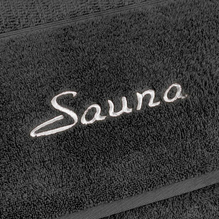 Frottana 'PEARL' Saunatuch, Baumwolle graphit, 80 x 200 cm, trocknergeeignet – Bild 3