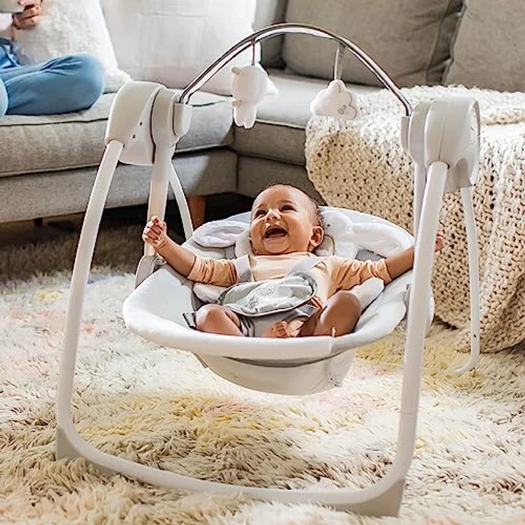 Ingenuity, tragbare Babyschaukel, Cuddle lamp - mit Melodien, Zeit- und Schaukeleinstellung – Bild 3