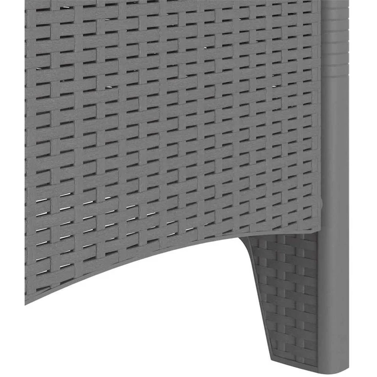 vidaXL Gartenstuhl 2 pcs Hellgrau 53 x 49 x 85 cm Polypropylen 847465 – Bild 8