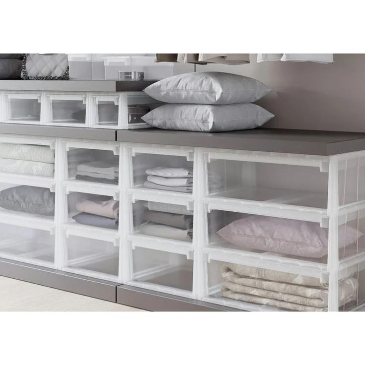 KreLeo Schubladenbox Set: 2 x Größe 52 XL, in Transparent, 22 Liter Volumen – Bild 3