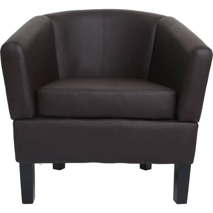 Lounge-Sessel HWC-O17, Sessel Clubsessel Cocktailsessel, FSC®-zertifiziert Kunstleder ~ braun – Bild 7