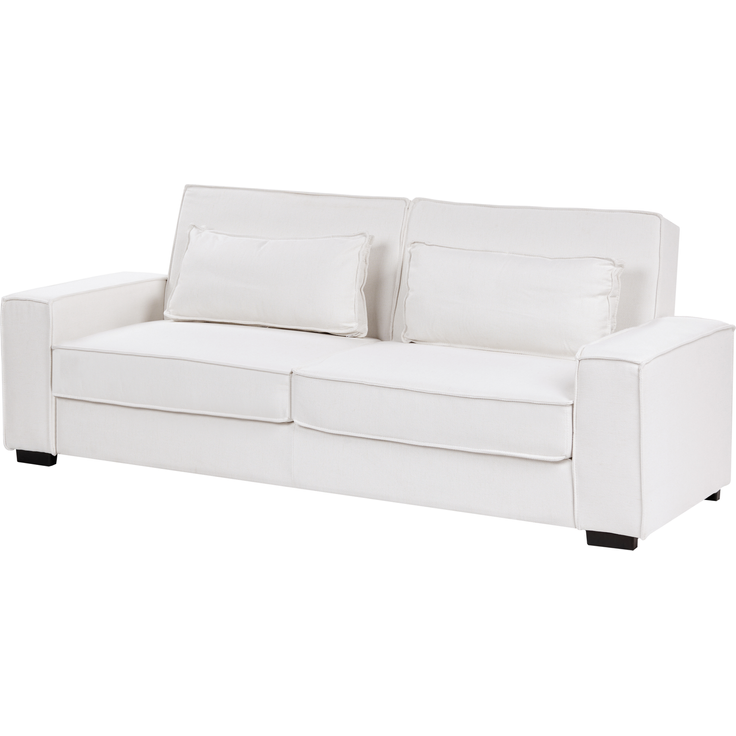 Schlafsofa 3-Sitzer AROLE Stoff Weiß – Bild 4