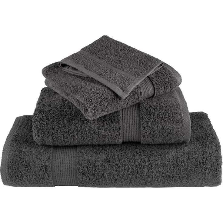 vidaXL Premium Waschlappen SOLUND 50 Stk. Anthrazit 15x21 cm 600 g/qm 137147 – Bild 3