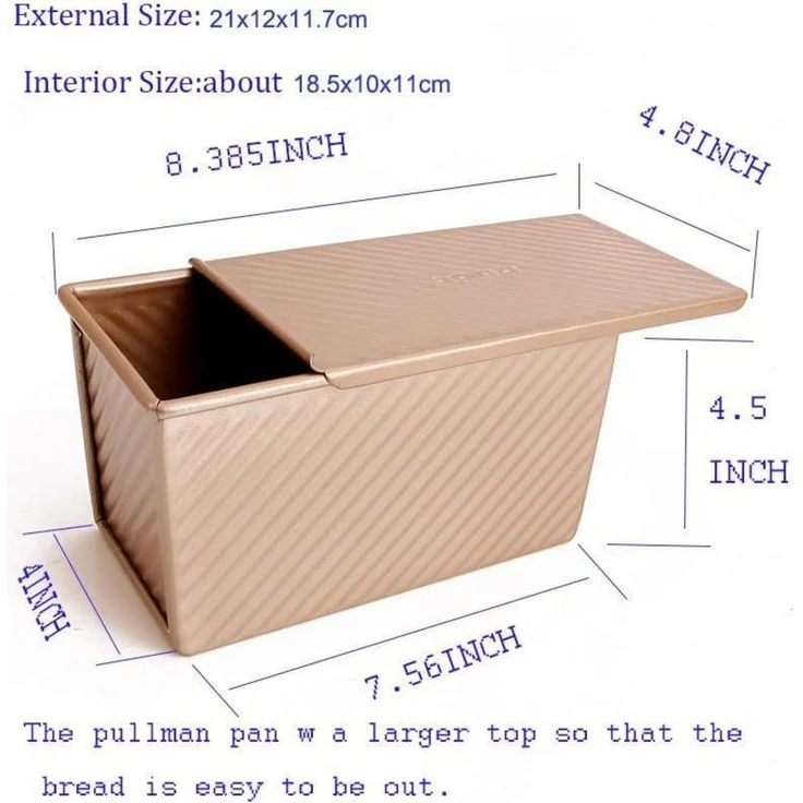 Pullman-Laib Pfanne Brotbackform 750g Antihaftgold 21x12x11cm – Bild 4