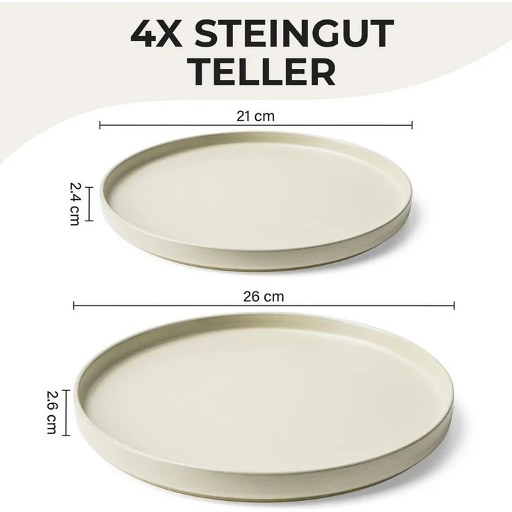 MiaMio Teller Sierra Set of 4 Small Plates, (4 St) – Bild 1