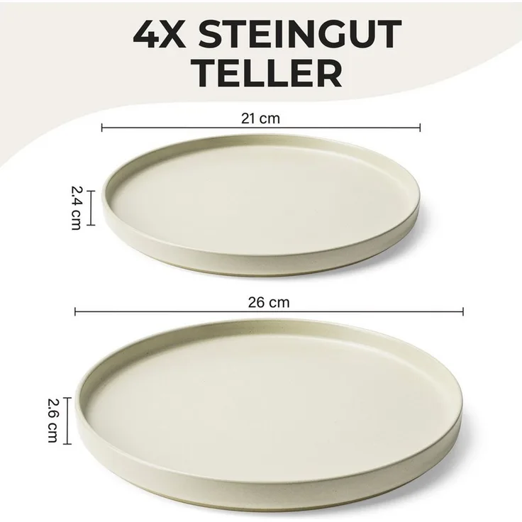 MiaMio Teller Sierra Set of 4 Small Plates, (4 St)