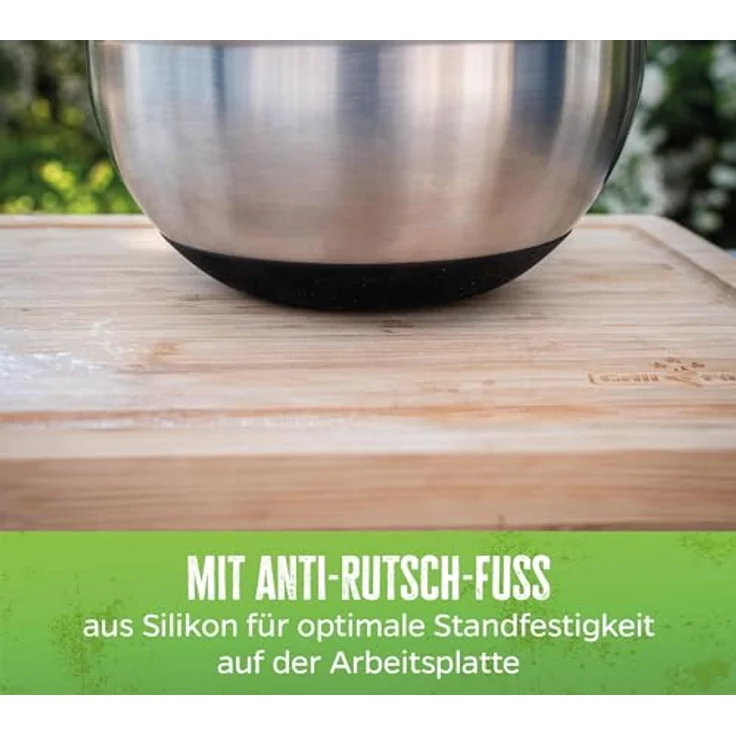 Grillfürst Servierschale Grillfürst BBQ Edelstahlschüssel Set mit Glasdeckel – Bild 6