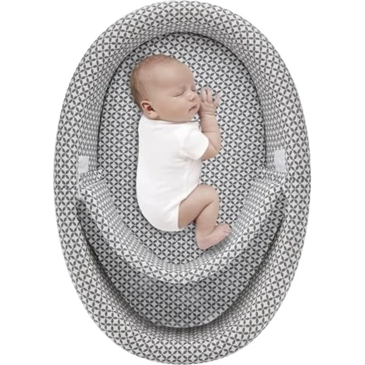 Babyjem Babynest Schlafunterlage für Neugeborene mit verstellbarer Größe Lagerungskissen, Grau – Bild 2