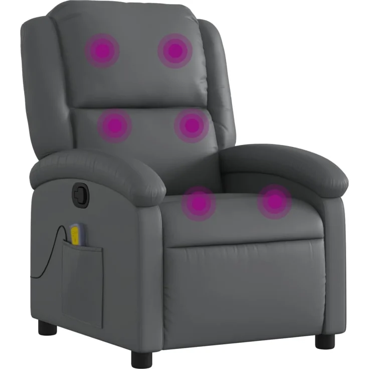 vidaXL Massagesessel Relaxsessel Grau Kunstleder 3205449 – Bild 1