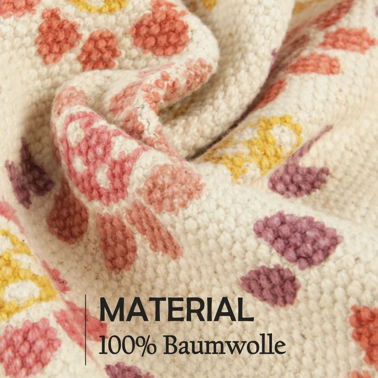 Dekokissen 45 x 45 cm ( Chiffa Spice ) Kissenhülle inkl. Füllkissen ( 2er Pack ) - 100% Baumwolle - Hochwertiger Kissenbezug mit Reißverschluss – Bild 5