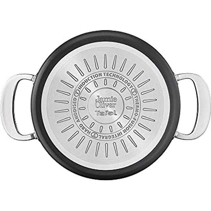 Tefal H9124644 Kochtopf, 24 cm, Jamie Oliver, harteloxiert, Aluminium, Schwarz – Bild 5