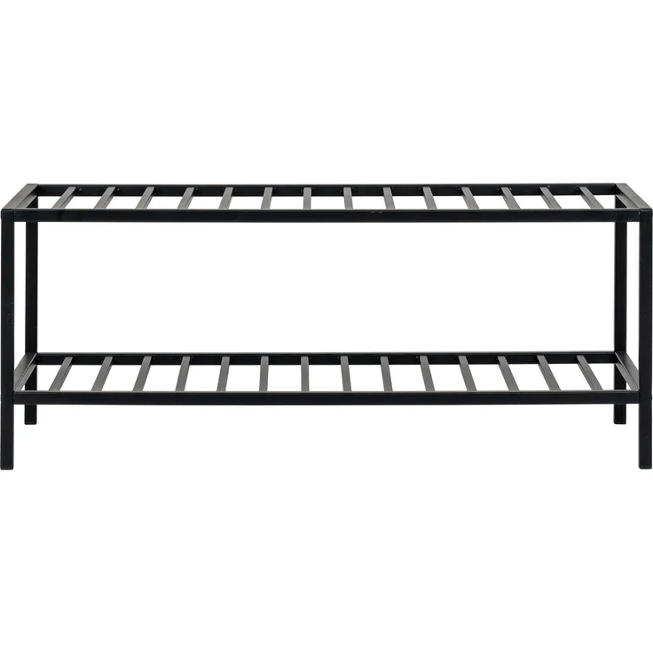 House Nordic Schuhregal, 2 Einlegeböden, schwarzes Stahlgestell, 79x34 cm – Bild 1