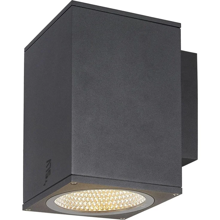 SLV No. 1003437 ENOLA SQUARE L single Outdoor LED Wandaufbauleuchte anthrazit CCT 3000/4000K