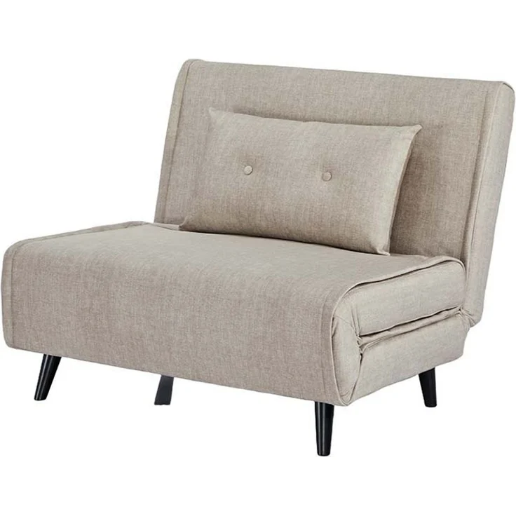 riess-ambiente Relaxsessel SMART MULTIFUNCTION 100cm champagner - Samt, Bettfunktion, mit Kissen (Einzelartikel, 1-St), ausziehbare Schlafgelegenheit - ideal für Wohn- oder Gästezimmer – Bild 2