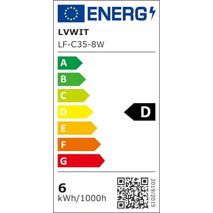 LVWIT E14 Kerze LED Lampe 6W 806 Lumen für Kronleuchter, E14 Glühfaden Retrofit Classic Glühbirne, ersetzt 60W, 2700K Warmweiß, Filament Fadenlampe, Glas, nicht dimmbar (6er Pack) – Bild 10