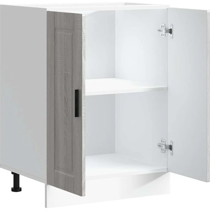 Küchenunterschrank THEO Grau Sonoma 60x46x81,5 cm | Küche Unterschrank mit Türen – Bild 6