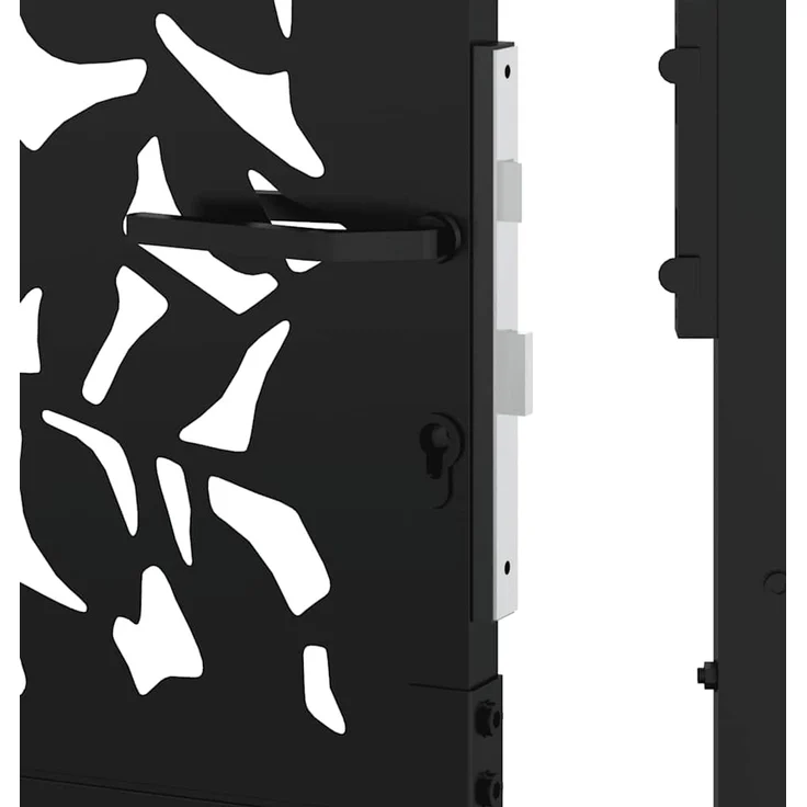 vidaXL Gartentor Schwarz 100x175 cm Stahlblatt-Design 4100962 – Bild 8