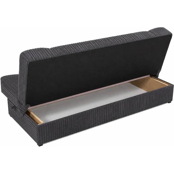 KRISAN MÖBEL Sofa MONO in Antrazit 192 x 93 x 85 cm, elegantes Schlafsofa mit Bettfunktion und Bettkasten in Grau – Bild 2