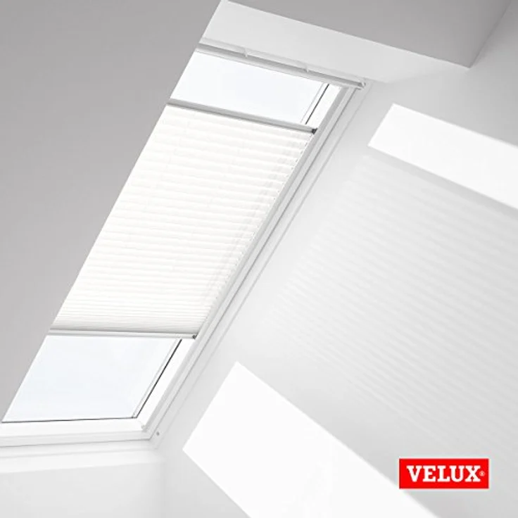 Velux Dachfensterplissee FHL F08 1016S, manuelles Plissee in Weiß mit Aluminium-Schiene, stufenlos verstellbar – Bild 2
