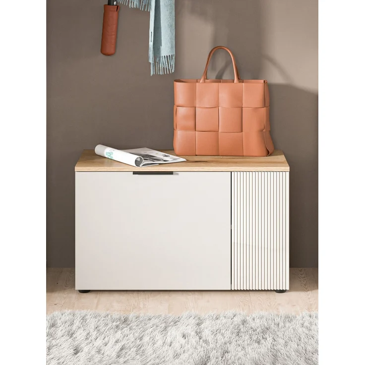 Sitzbank (B/H/T: 80x48x36 cm) in Kaschmir Nachbildung und Kaschmir Nachbildung – Bild 6