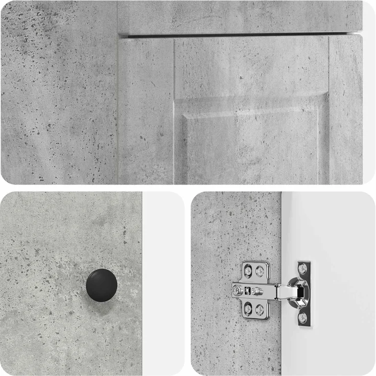 vidaXL Badezimmerschrank mit Waschbecken Betongrau 42 x 40 x 84,5 cm 890057 – Bild 7