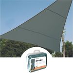 Perel SONNENSEGEL - DREIECKIG - 5 x 5 x 5 m - FARBE: GRÜNGRAU