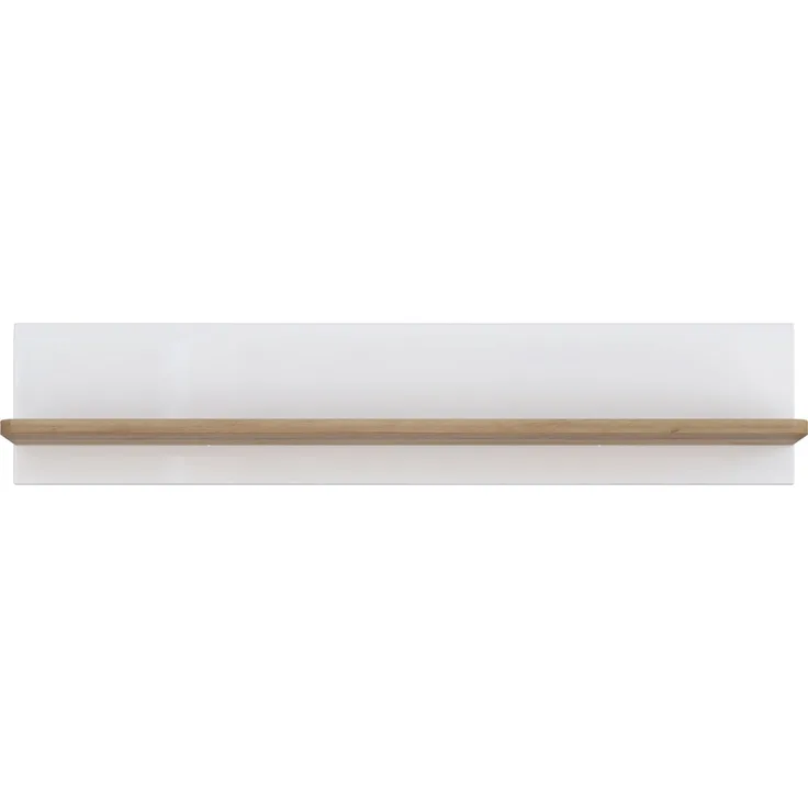 Wandboard >ATTENTION< in Riviera Eiche / Weiß Gloss - 140x29x24cm (BxHxT)