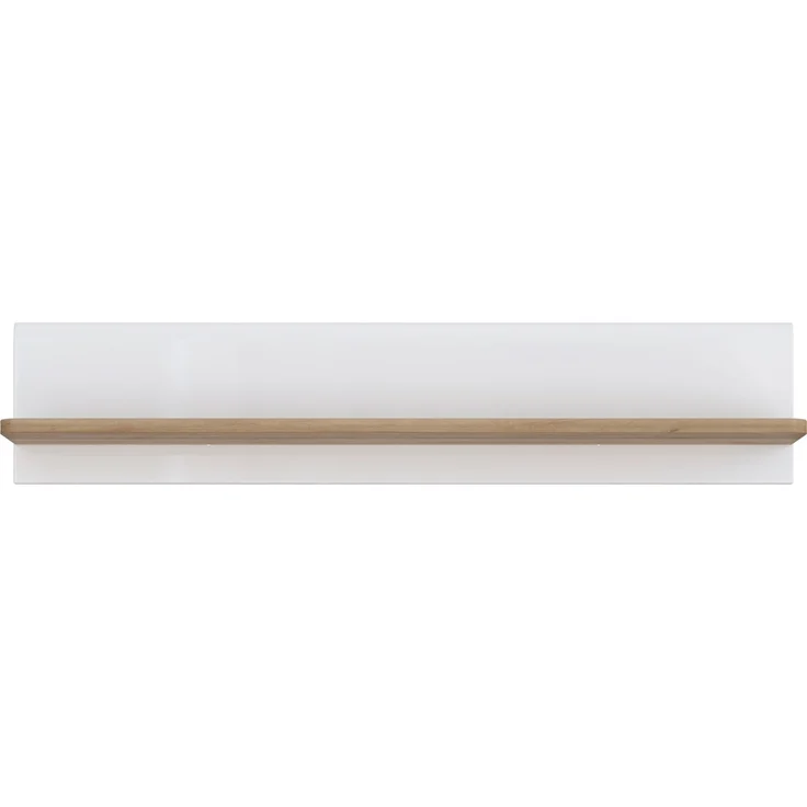 Wandboard >ATTENTION< in Riviera Eiche / Weiß Gloss - 140x29x24cm (BxHxT) – Bild 1