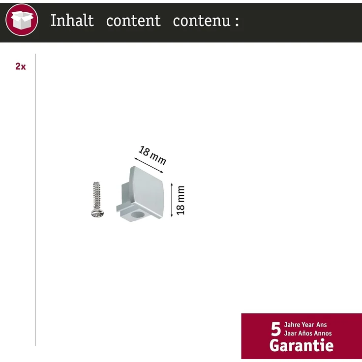 Paulmann 95496 URail Universal 2er Pack Endkappe – Bild 2