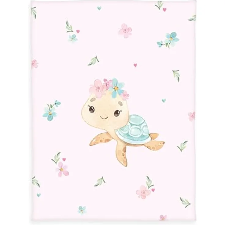 Baby Best Kuscheldecke Little Turtle, 75 x 100 cm, flauschig, vielseitig verwendbar als Spiel- und Wickelunterlage, schadstoffgeprüft nach Oeko-Tex Standard 100
