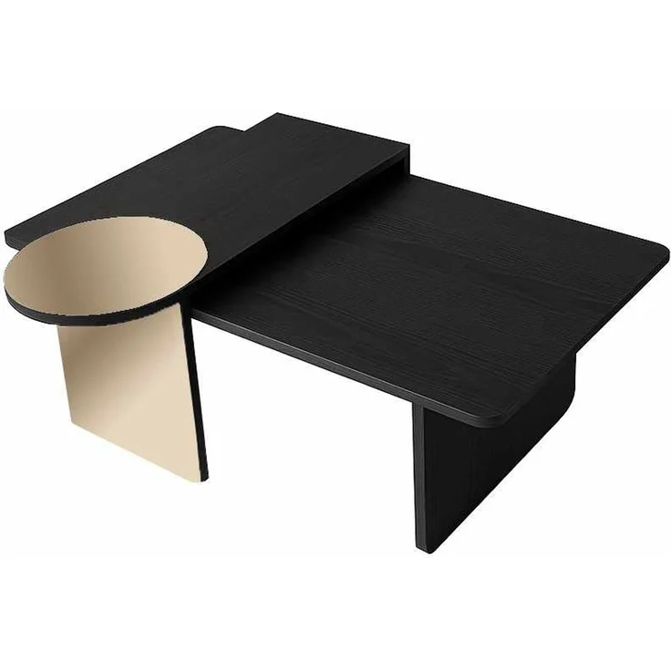 Skye Decor 'Luna 2 - Black' Couchtisch-Set, Schwarz / Bronze, 105 x 35 x 60 cm – Bild 7