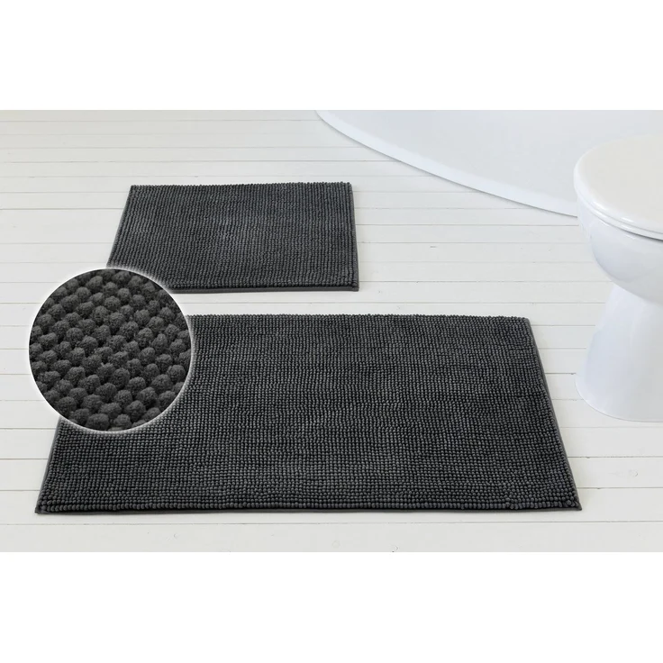 OTTO home Badematte Kaelan, weicher Chenille, Höhe 14 mm, rutschhemmend beschichtet, fußbodenheizungsgeeignet, Polyester, rechteckig, Badvorleger, Badteppich weiches Chenille, pastellfarben, Badezimmer – Bild 1