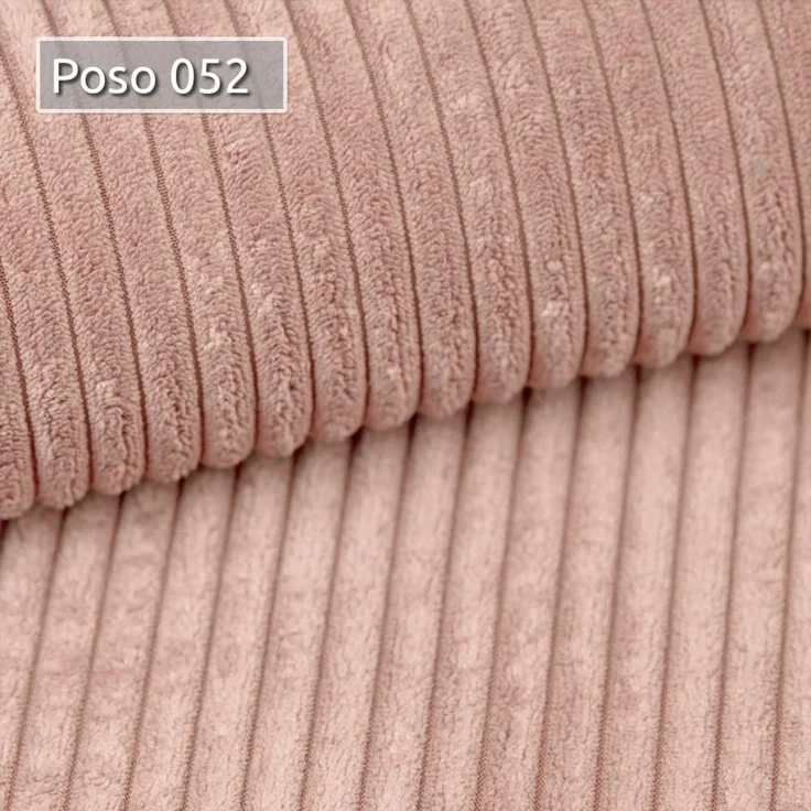 Wohnlandschaft mit Schlaffunktion Roma - U-Form Couch, Schlafsofa mit Bettkasten, Couchgranitur mit Bettfunktion, Big Sofa, Cord Stoff (Pink (Poso 052)) – Bild 7