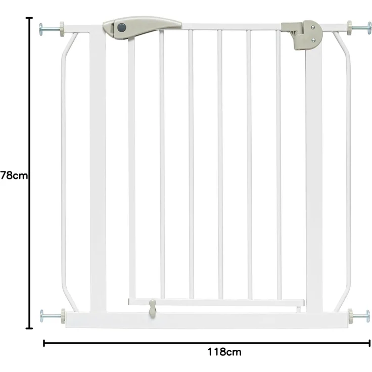ib style® Berrin ! PREISSIEGER ! Treppengitter 58-175 cm | Ohne Bohren |Auto-Close| 90° Stop | Einhand Bedienung | 118-126 cm – Bild 7