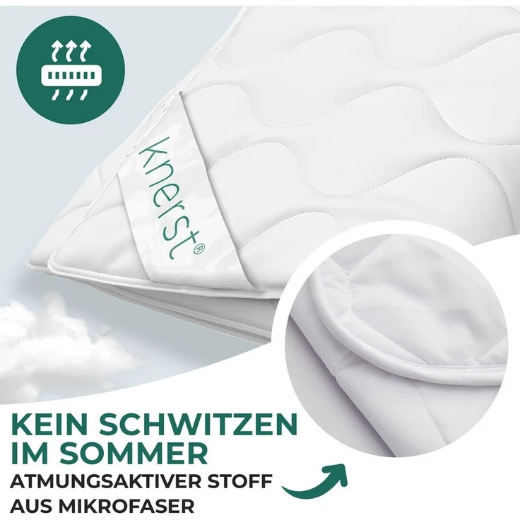 KNERST Microfaserbettdecke Mikrofaserbettdecke Sommerdecke Ganzjahresdecke 135x200, 155x220, uvm, Füllung: Klimafaser-Polyesterfüllung, Allergikerfreundlich, atmungsaktiv, temperaturausgleichend – Bild 2